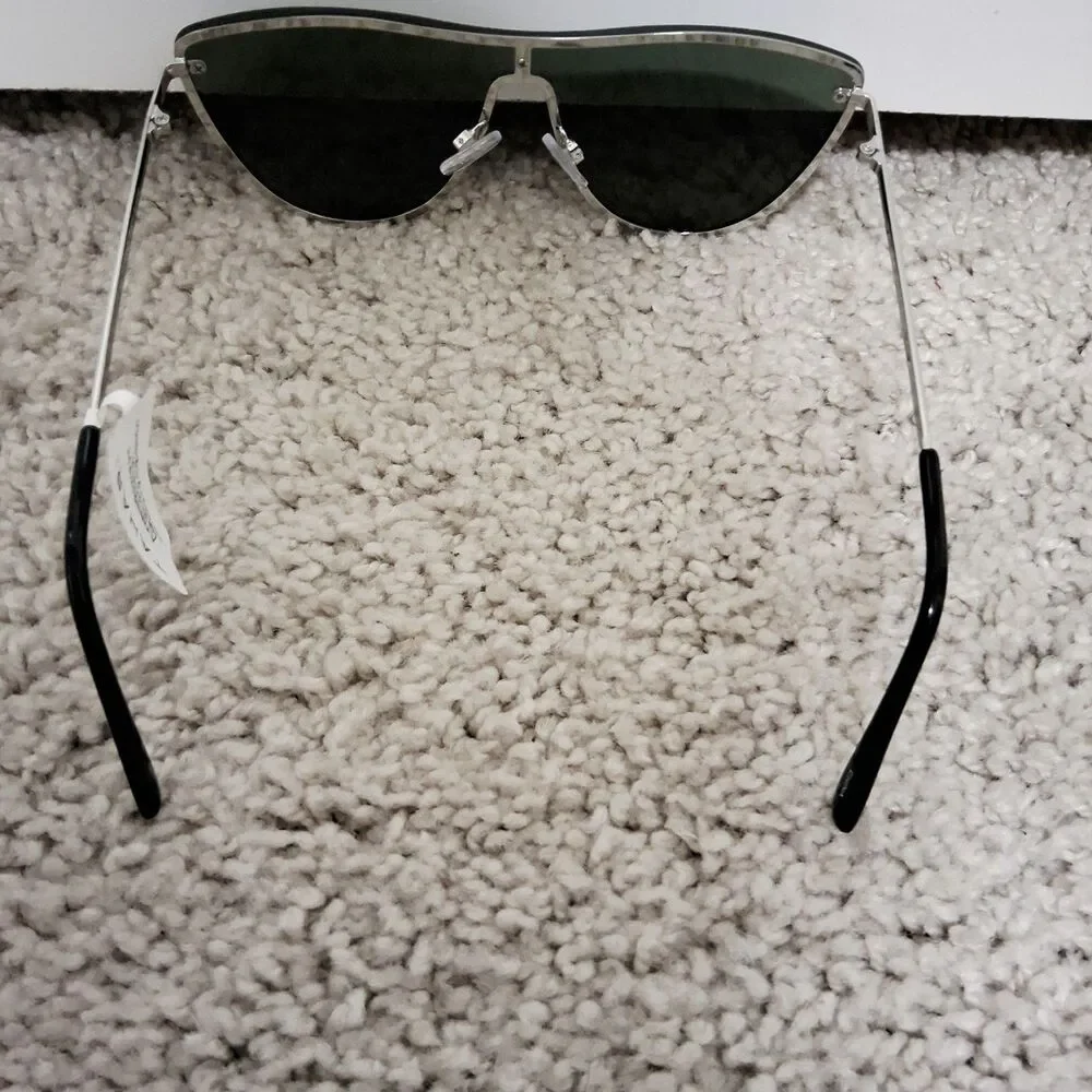 Tahari Women's Rimless Shield 100% UV Protection Sunglasses Dark Lenses NWT